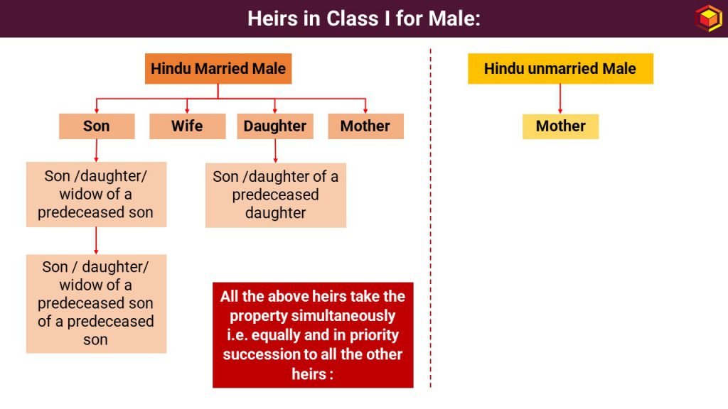 Heirs in Class I for Male_Intestate Succession